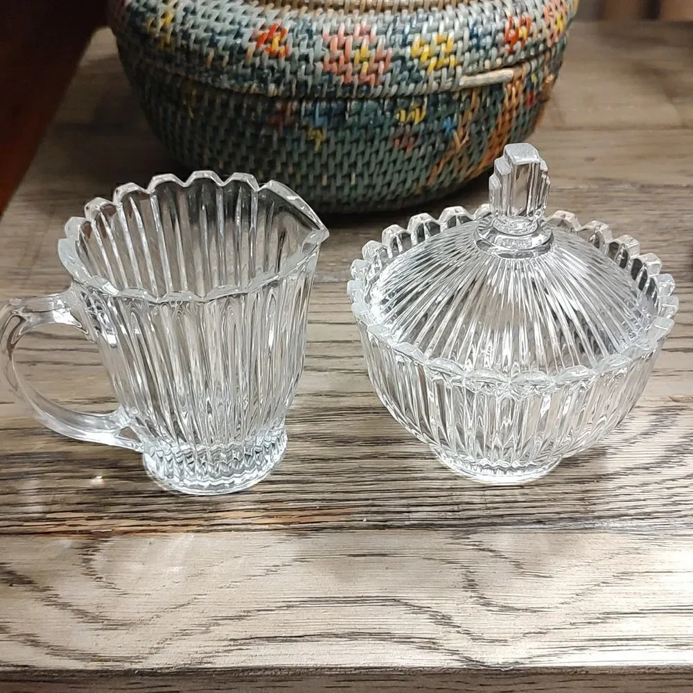 Mikasa Royal Suite Cream and Covered Bowl Sugar Set Art Deco